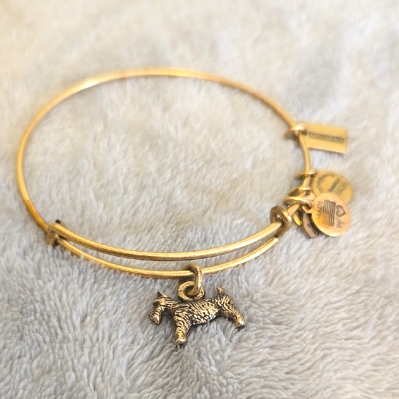 Alex and Ani Jewelry - #045 Alex And Ani Gold Bangle Bracelet with Dog Charm